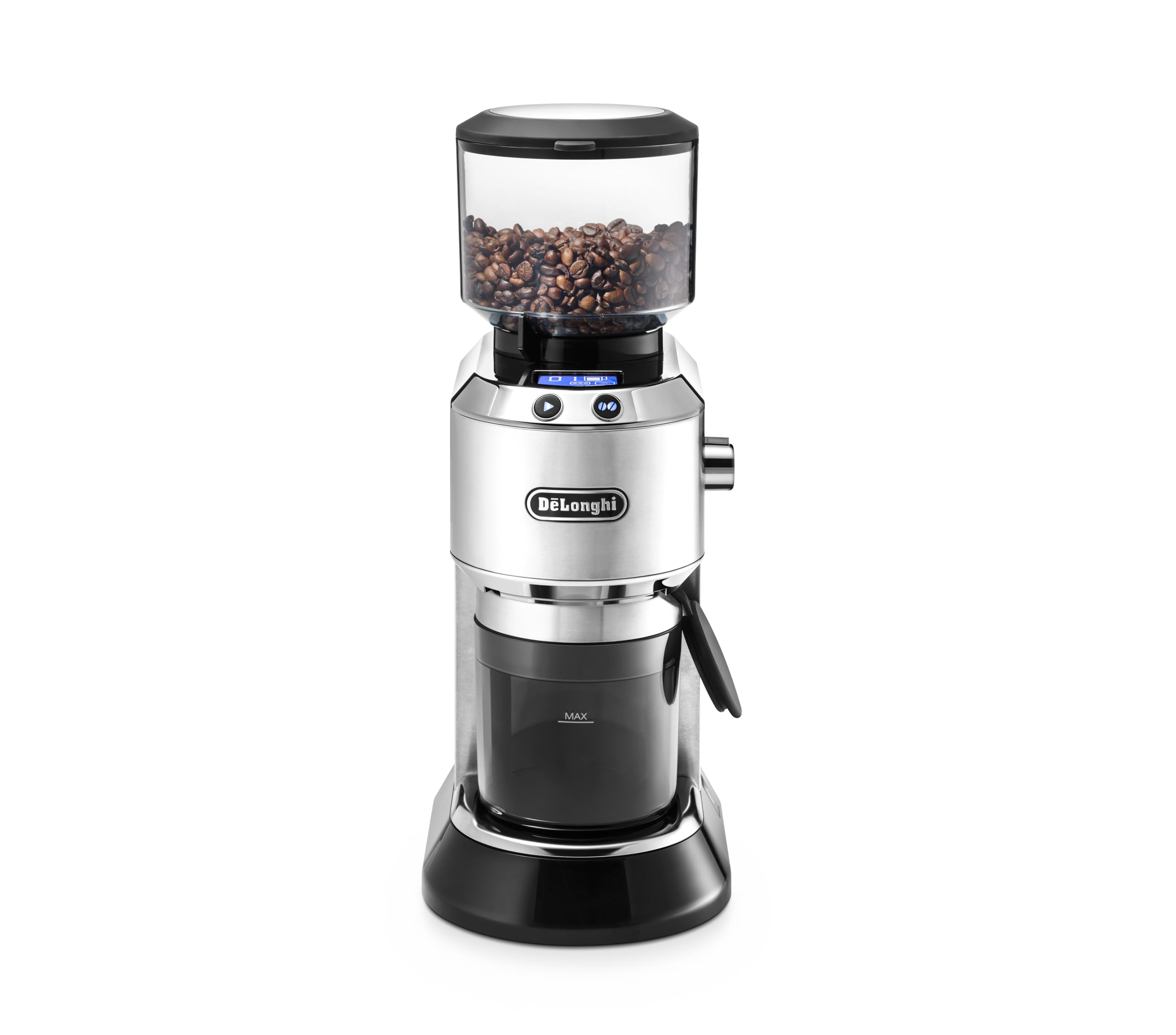 Elektrische Kaffeemühle Dedica, 2,1-Zoll-LCD-Bildschirm mit Aromafunktion, silber - BrewLana Edition