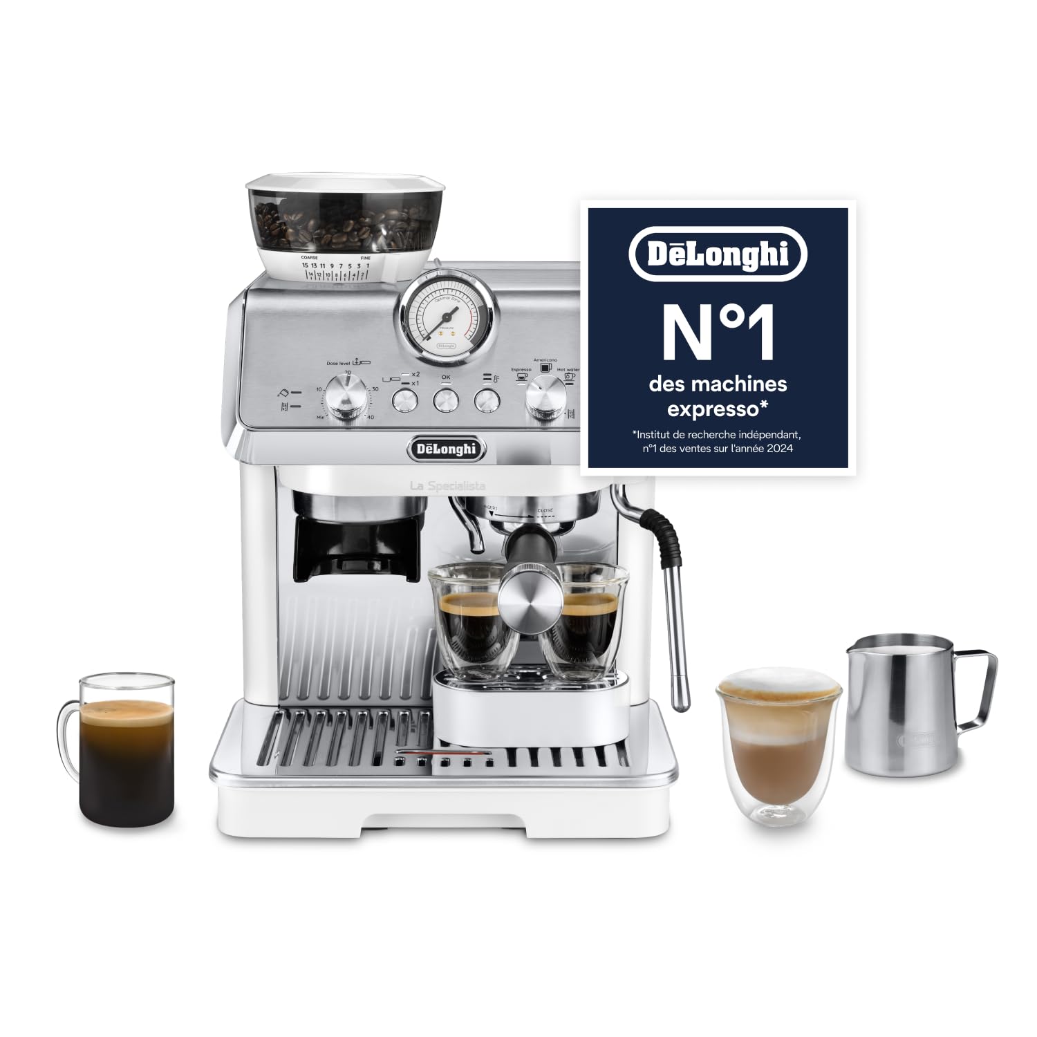 La Specialista Arte, Siebträgermaschine, manuelli Espressomaschine, Weiss