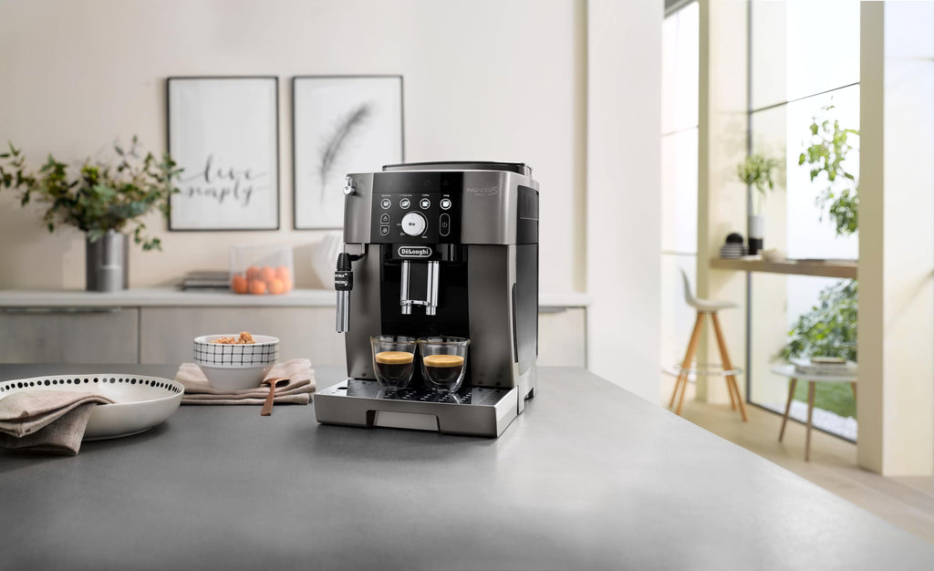 Premium S Smart, Kaffeemaschine selbstoperierend mit Milchschäumer, Noir Titane für BrewLana